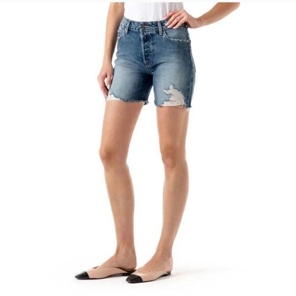 New Fidelity | Jimi Boyfriend Shorts in Baldwin Blue - Picture 1 of 10